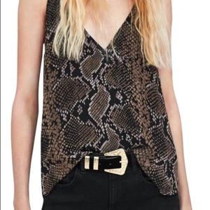 Zara snake print tank